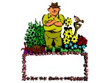 Farmer or gardener with a border